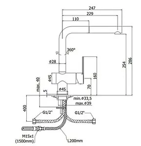 Смеситель для кухни с выдвижным изливом Paffoni Ringo белый матовый RIN185BO Смеситель для кухни с выдвижным изливом Paffoni Ringo белый матовый RIN185BO, 2