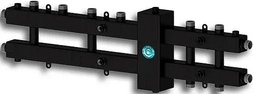 Каскадный коллектор 3 контура с гидрострелкой + 3 коллекторных контура 1&quot;н x 1&quot;н Север-BKM3 1925081