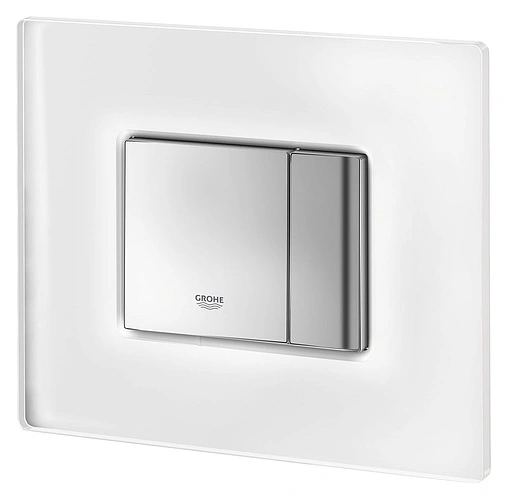 Клавиша смыва для унитаза Grohe Skate Cosmopolitan Glass 38845LS0 кнопки/хром глянцевый, панель/стекло белый