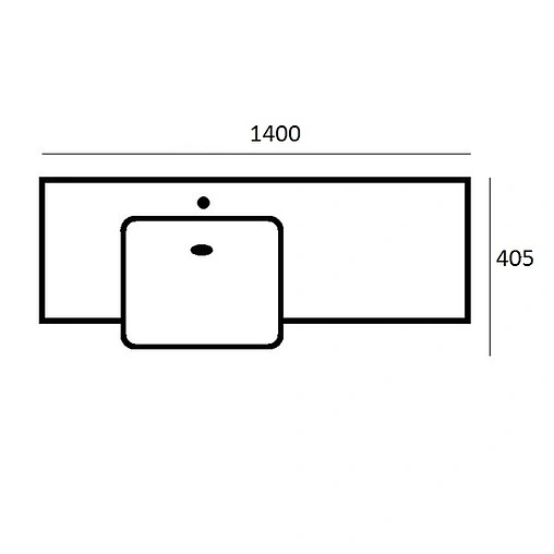 Раковина Aquaton Hotel B 140 L белый 1A709631PI01L