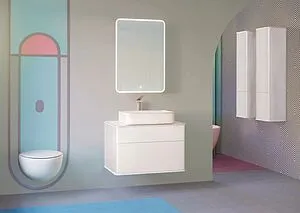 Шкаф-зеркало Jorno Pastel 60 белый жемчуг Pas.03.60/W, 4