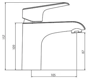 Смеситель для раковины Damixa Origin Evo хром 820210000 Смеситель для раковины Damixa Origin Evo хром 820210000, 2