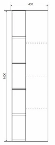 Шкаф-пенал подвесной Comforty Турин 45 дуб бежевый/белый 00004136455CF