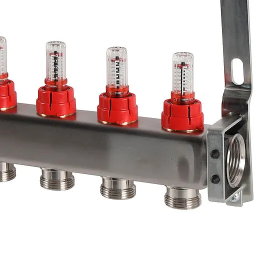 Группа коллекторная с расходомерами 12 отводов 1&quot;в/в x ¾&quot;ек Rommer RMS-1200-000012