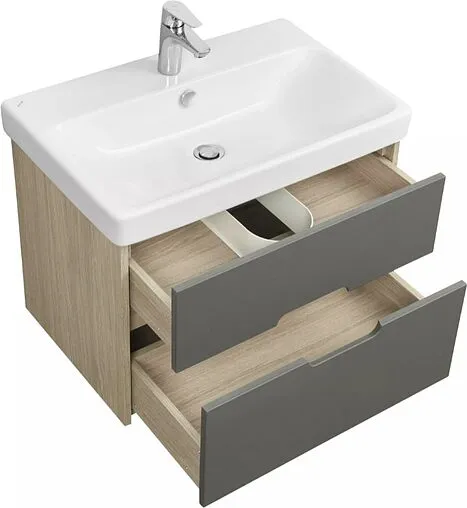Тумба-умывальник подвесная Aquaton Оливия 70 грей/дуб ойстер 1A2543K0OLUG0