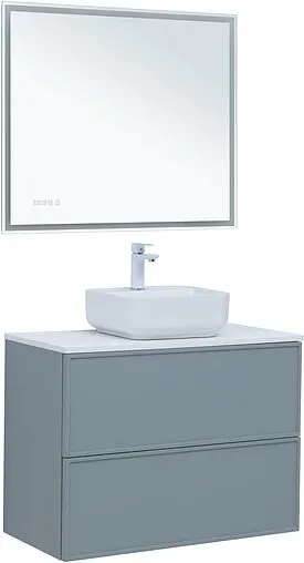 Тумба-умывальник Aquanet Арт 90 мисти грин 00313276+00318928