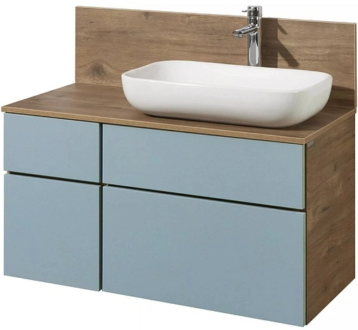 Тумба-умывальник подвесная Aquaton Мишель 100 фьорд/дуб рустикальный 1A2773K2MIX30