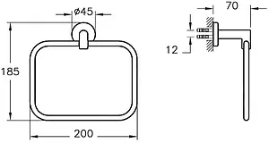 Полотенцедержатель VitrA Minimax S хром A44783, 2