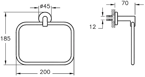 Полотенцедержатель VitrA Minimax S хром A44783