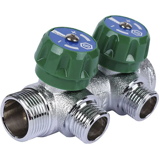 Коллектор регулирующий проходной 2 отвода ¾&quot;в/н x ½&quot;н Stout SMB-6849-341202