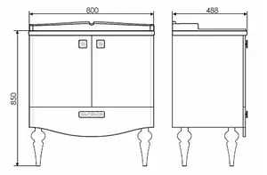 Тумба-умывальник напольная Comforty Монако 80-1 белый 00004136578CF, 2
