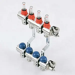 Группа коллекторная с расходомерами 4 отвода 1&quot;в/в x ¾&quot;ек Uni-fitt 440E4304, 3