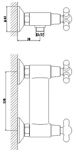 Смеситель для душа Gross Aqua Retro хром 5012083C Смеситель для душа Gross Aqua Retro хром 5012083C, 2