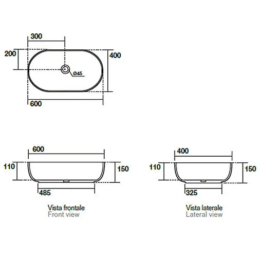 Раковина Kerasan Nolita 60 Ferro matt 534389
