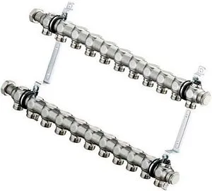 Группа коллекторная распределительная 11 отводов 1"нг x ¾"ек Oventrop Multidis SH 1407161 Группа коллекторная распределительная 11 отводов 1"нг x ¾"ек Oventrop Multidis SH 1407161, 1