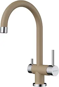 Смеситель для кухни с подключением к фильтру Omoikiri Yamada-CA карамель/хром 4994258, 1
