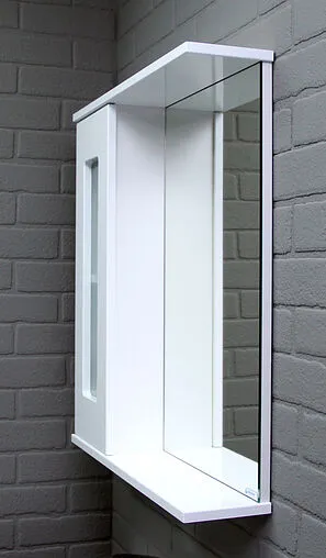 Шкаф-зеркало Айсберг Кристалл 60 белый DA1802HZ