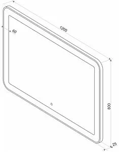 Зеркало с подсветкой Continent Velvette Led 120x70 с музыкальным блоком, с подогревом белый ЗЛП674 Зеркало с подсветкой Continent Velvette Led 120x70 с музыкальным блоком, с подогревом белый ЗЛП674, 2
