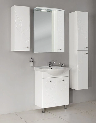 Шкаф-зеркало Aquaton Лиана 60 R белый 1A162702LL01R