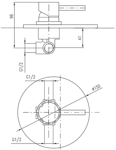 Смеситель для душа скрытого монтажа Rav Slezak Seina чёрный матовый SE983LCMAT