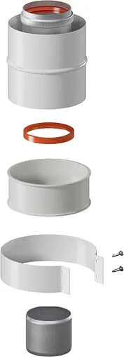 Адаптер стартовый коаксиальный Ø 60/100мм (алюм.) Krats VA-01B