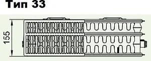 Радиатор стальной панельный Kermi Profil-K Therm-x2 тип 33 600 x 1000 мм FK0330601001N2Y, 2