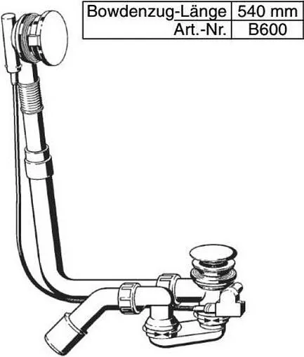 Слив-перелив для ванны Bette Multiplex M5 хром B600-901 Слив-перелив для ванны Bette Multiplex M5 хром B600-901