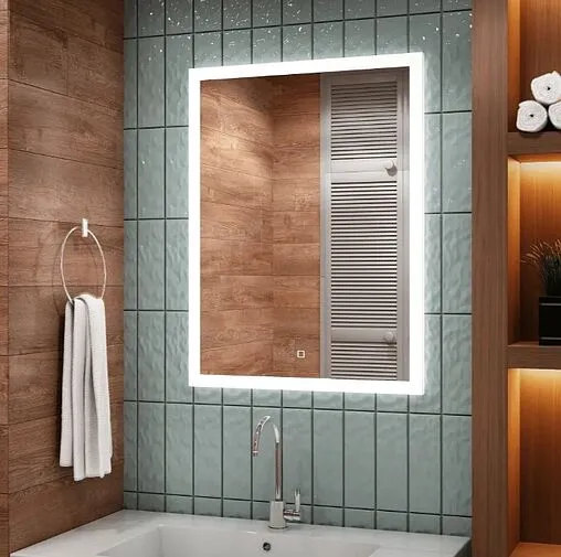 Зеркало с подсветкой Continent Sevilla Led 68.5x91.5 белый ЗЛП405