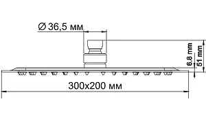 Лейка верхнего душа Wasserkraft хром A069 Лейка верхнего душа Wasserkraft хром A069, 3