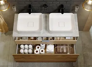 Тумба-умывальник подвесная Aqwella Mobi 120 дуб балтийский MOB0112DB+MOB0712DB+641945+641945 Тумба-умывальник подвесная Aqwella Mobi 120 дуб балтийский MOB0112DB+MOB0712DB+641945+641945, 3