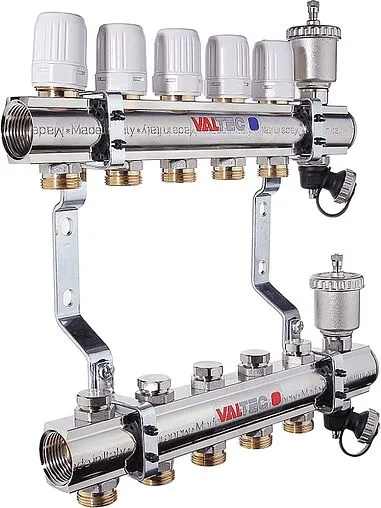 Группа коллекторная без расходомеров 3 отвода 1"в/в x ¾"ек Valtec VTc.594.EMNX.0603