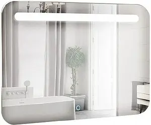 Зеркало с подсветкой Continent Vesta Led 91.5 с часами ЗЛП108, 1