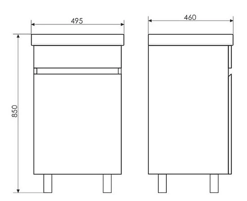 Тумба-умывальник напольная Comforty Астра 50 белый 00003118245CF
