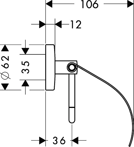 Держатель туалетной бумаги Hansgrohe Logis хром 40523000