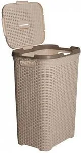 Корзина для белья Aquanet бежевый VD043B, 1