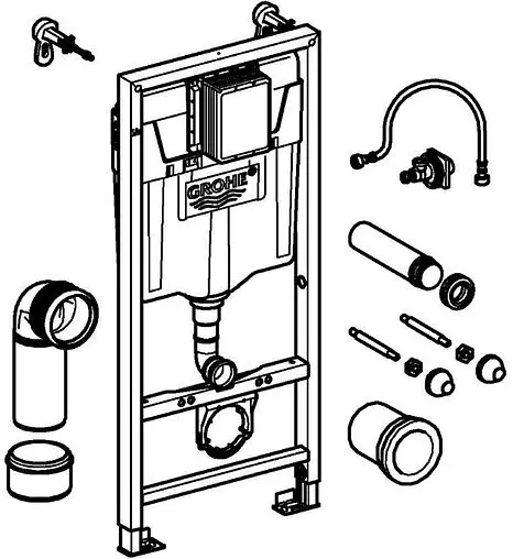Инсталляция для подвесного унитаза Grohe Rapid SL 38536001