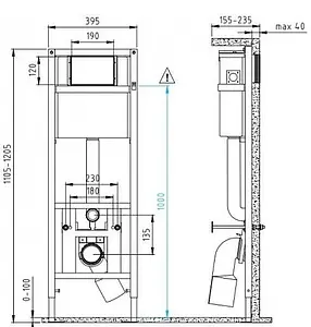 Комплект 4 в 1 Cersanit Carina XL CO DPL EO slim 64122, 2