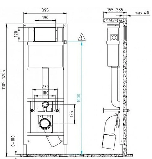 Комплект 4 в 1 Cersanit Carina XL CO DPL EO slim 64122