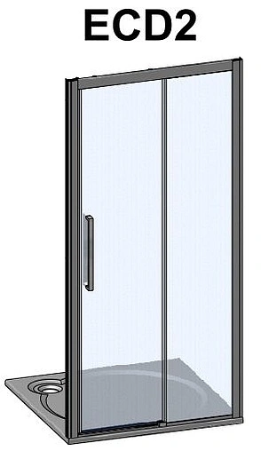 Дверь в нишу 1200мм прозрачное стекло Roltechnik Exclusive Line ECD2/1200 black elox P 565-120000P-05-02