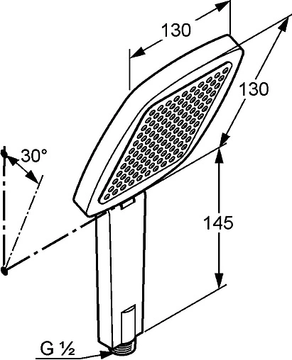 Лейка ручного душа Kludi Q-BEO хром 5010005-00