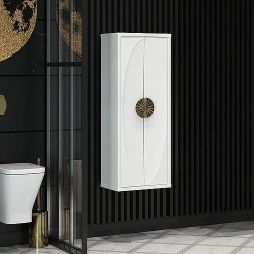 Шкаф-пенал подвесной двухстворчатый Opadiris Ибица 45 белый 00-00003630