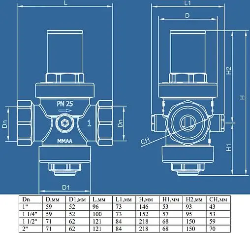 Редуктор давления поршневой 1¼&quot; Valtec VT.086.NH.07