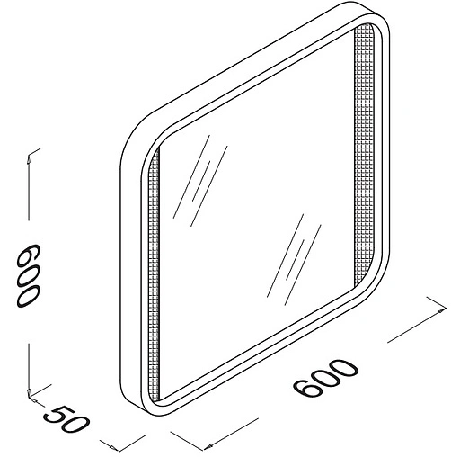 Зеркало с подсветкой ISVEA Soffice 60 с подогревом тик 23SQ4003060I