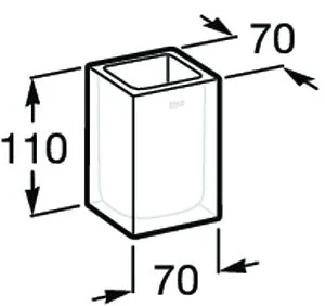 Стакан Roca Ice хром 816860009, 2