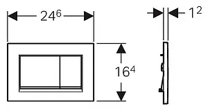 Клавиша смыва для унитаза Geberit Sigma 30 115.883.KH.1 кнопки/хром глянцевый, полоска/хром матовый Клавиша смыва для унитаза Geberit Sigma 30 115.883.KH.1 кнопки/хром глянцевый, полоска/хром матовый, 2