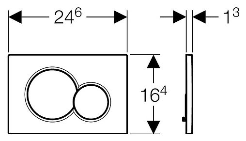 Клавиша смыва для унитаза Geberit Sigma 01 115.770.46.5 хром матовый