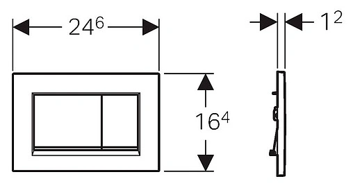 Клавиша смыва для унитаза Geberit Sigma 30 115.883.KH.1 кнопки/хром глянцевый, полоска/хром матовый Клавиша смыва для унитаза Geberit Sigma 30 115.883.KH.1 кнопки/хром глянцевый, полоска/хром матовый