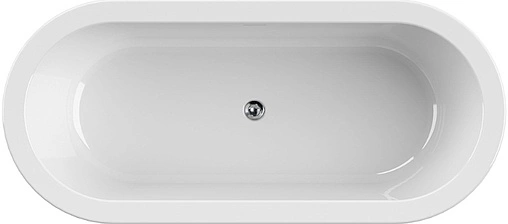 Ванна акриловая отдельностоящая Cezares Slim Central 180x80 белый/панель черный матовый