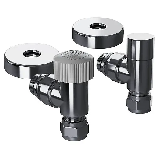 Комплект вентилей терморегулирующих угловых 15x1.0 x ½"н Royal Thermo Design Pro хром RATVXU11215CH Комплект вентилей терморегулирующих угловых 15x1.0 x ½"н Royal Thermo Design Pro хром RATVXU11215CH