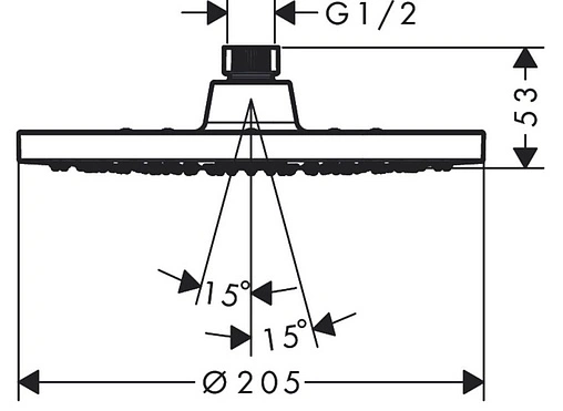 Лейка верхнего душа Hansgrohe Vernis Blend 200 1jet LowPressure хром 26095000 Лейка верхнего душа Hansgrohe Vernis Blend 200 1jet LowPressure хром 26095000